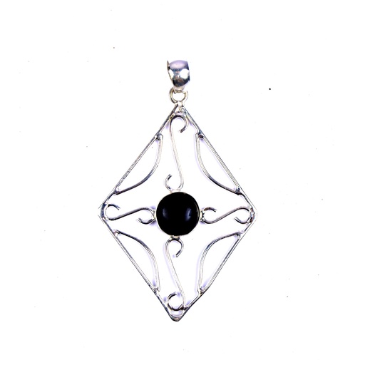 [32626] AUTO SILVER COW HORN PENDANT