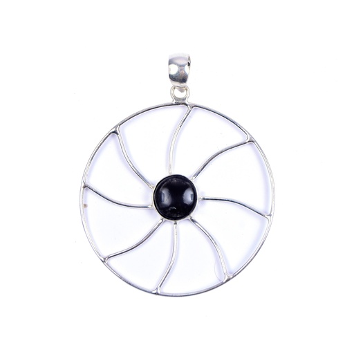 [32634] AUTO SILVER COW HORN PENDANT