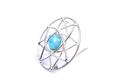 [32662] AUTO SILVER LARIMAR PIN