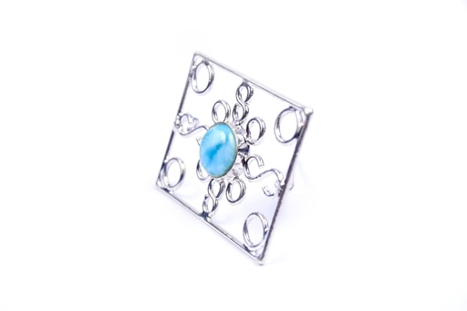 [32663] AUTO SILVER LARIMAR PIN