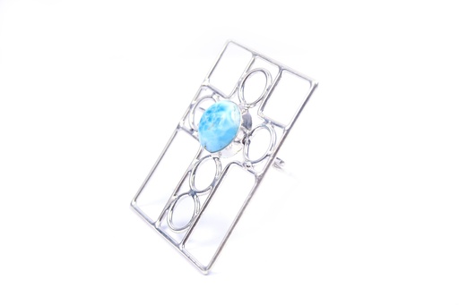 [32665] AUTO SILVER LARIMAR PIN