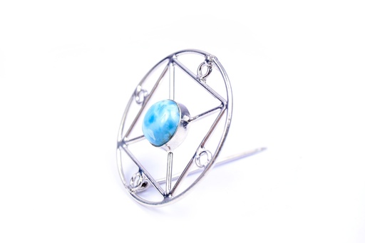 [32667] AUTO SILVER LARIMAR PIN