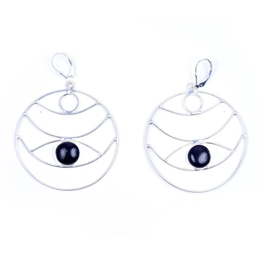 [32684] AUTO SILVER COW HORN EARRINGS