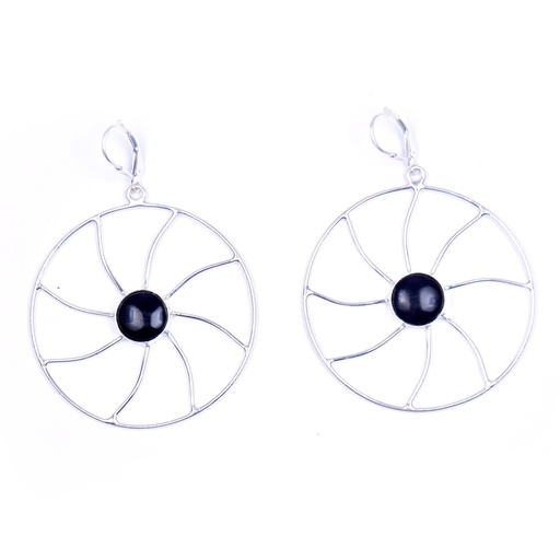 [32685] AUTO SILVER COW HORN EARRINGS