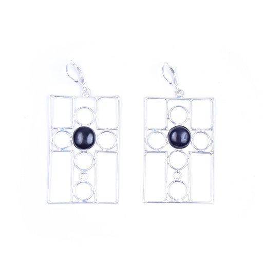 [32687] AUTO SILVER COW HORN EARRINGS