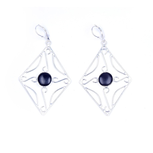 [32688] AUTO SILVER COW HORN EARRINGS