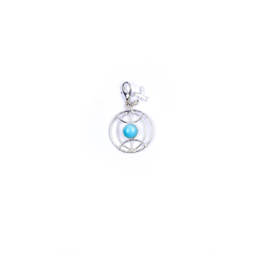 [32703] AUTO SILVER LARIMAR CHARM