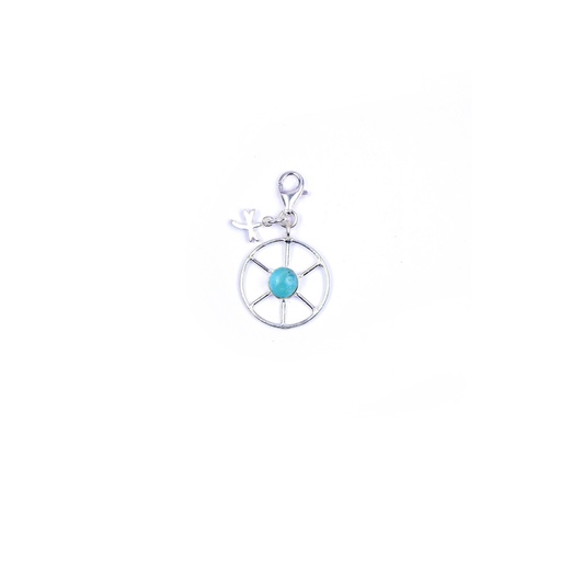 [32704] AUTO SILVER LARIMAR CHARM