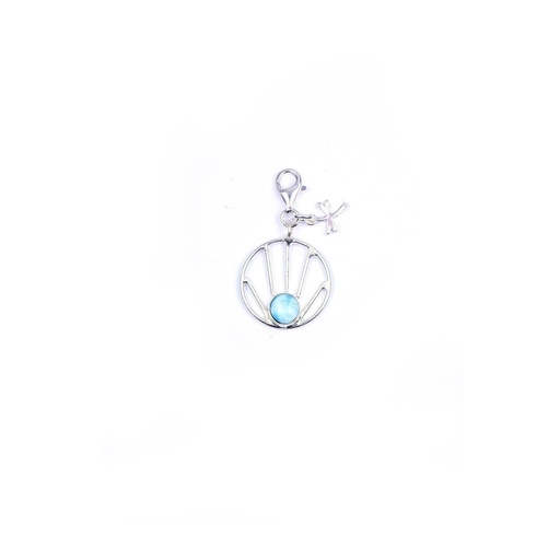 [32705] AUTO SILVER LARIMAR CHARM