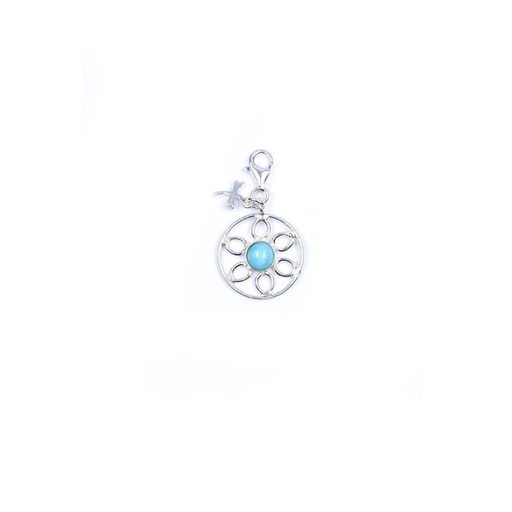 [32707] AUTO SILVER LARIMAR CHARM