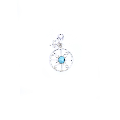[32709] AUTO SILVER LARIMAR CHARM