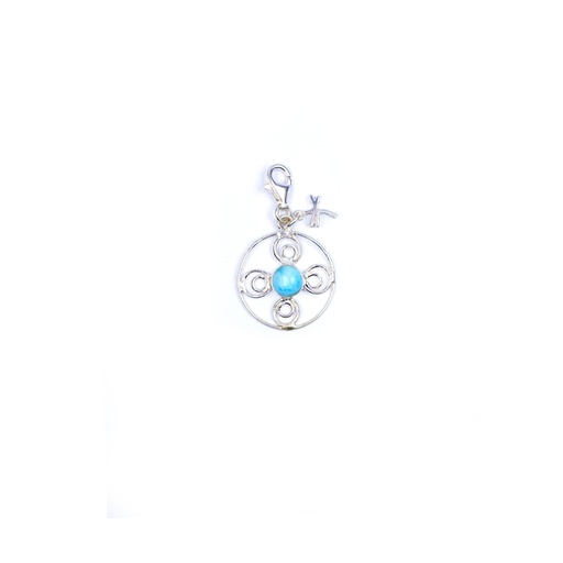 [32711] AUTO SILVER LARIMAR CHARM