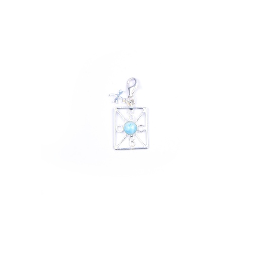 [32713] AUTO SILVER LARIMAR CHARM