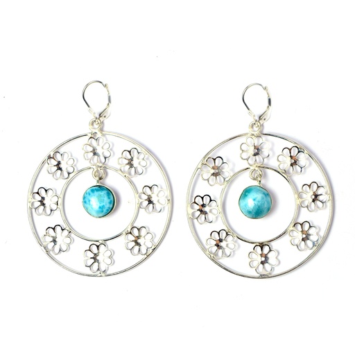 [32679] AUTO SILVER LARIMAR NECKLACE