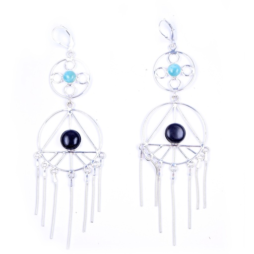 [32701] AUTO SILVER LARIMAR NECKLACE