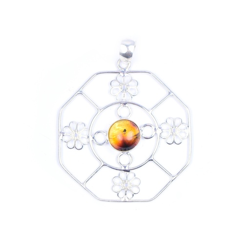 [32714] AUTO SILVER LARIMAR NECKLACE