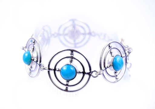 [32730] AUTO SILVER LARIMAR #1 BRACELET