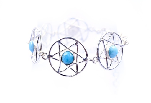 [32731] AUTO SILVER LARIMAR #1 BRACELET