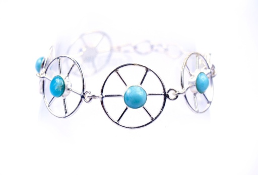 [32732] AUTO SILVER LARIMAR #1 BRACELET