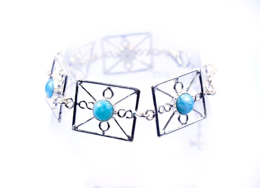 [32733] AUTO SILVER LARIMAR #1 BRACELET