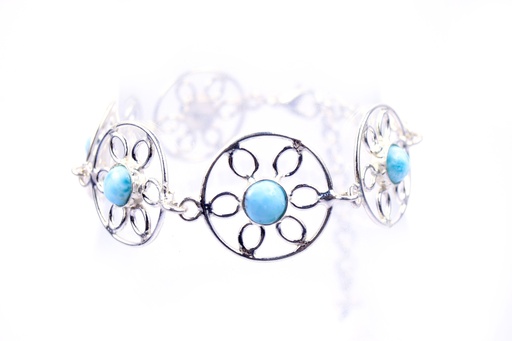[32734] AUTO SILVER LARIMAR #1 BRACELET