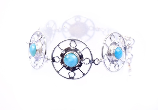 [32738] AUTO SILVER LARIMAR #1 BRACELET