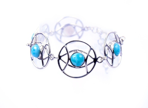 [32740] AUTO SILVER LARIMAR #1 BRACELET