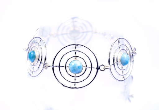 [32745] AUTO SILVER LARIMAR #1 BRACELET