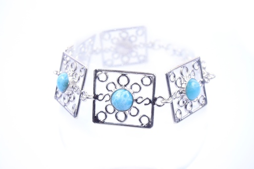 [32746] AUTO SILVER LARIMAR #1 BRACELET