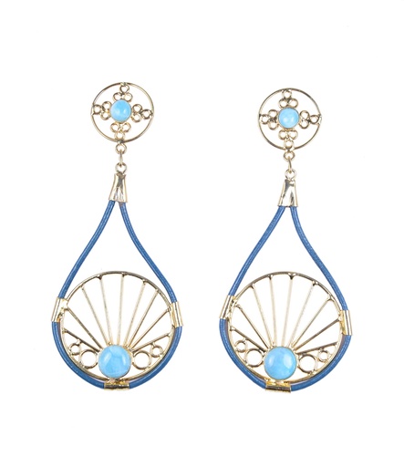 [32760] AUTO PIEL DORATO LARIMAR EARRINGS