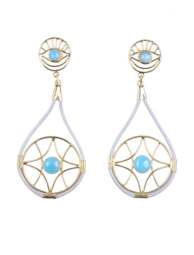 [32762] AUTO PIEL DORATO LARIMAR EARRINGS