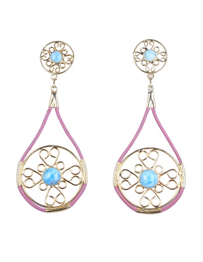 [32763] AUTO PIEL DORATO LARIMAR EARRINGS