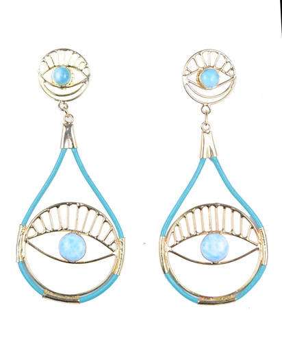 [32765] AUTO PIEL DORATO LARIMAR EARRINGS