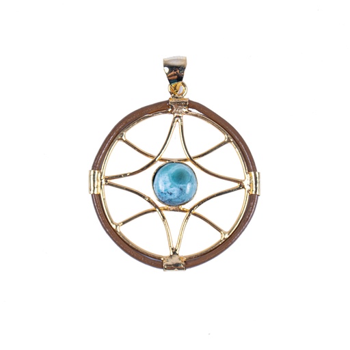 [32779] AUTO PIEL DORATO LARIMAR PENDANT