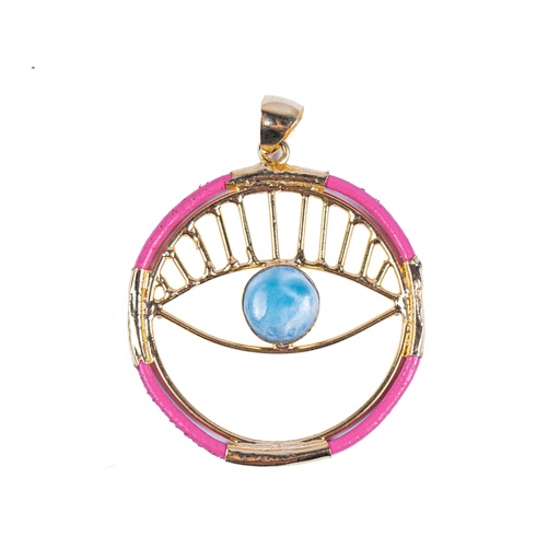 [32784] AUTO PIEL DORATO LARIMAR PENDANT