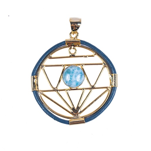[32786] AUTO PIEL DORATO LARIMAR PENDANT