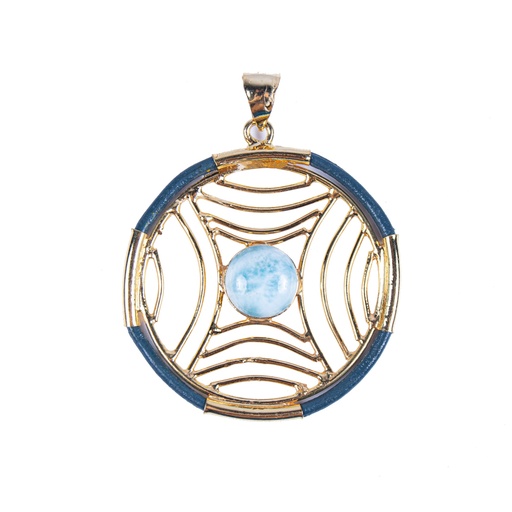 [32789] AUTO PIEL DORATO LARIMAR PENDANT