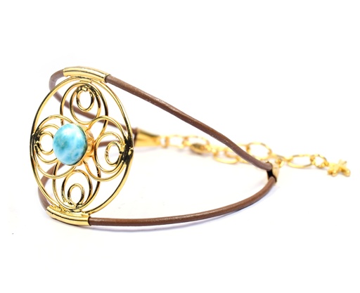 [32807] AUTO PIEL DORATO LARIMAR BRACELET