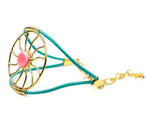 [32802] AUTO PIEL DORATO PINK SEA SHELL BRACELET