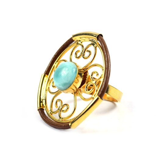 [32816] AUTO PIEL DORATO LARIMAR RING