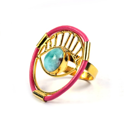 [32817] AUTO PIEL DORATO LARIMAR RING