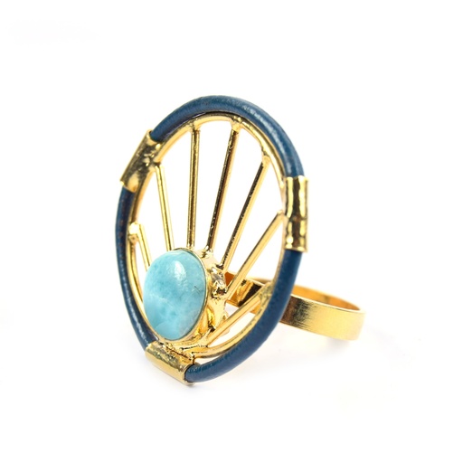 [32819] AUTO PIEL DORATO LARIMAR RING