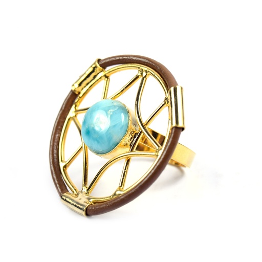 [32822] AUTO PIEL DORATO LARIMAR RING