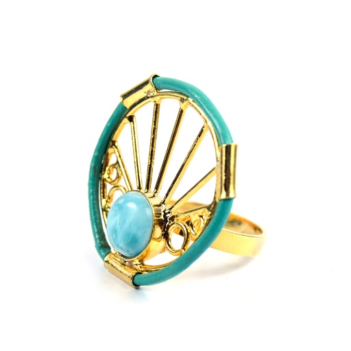 [32825] AUTO PIEL DORATO LARIMAR RING