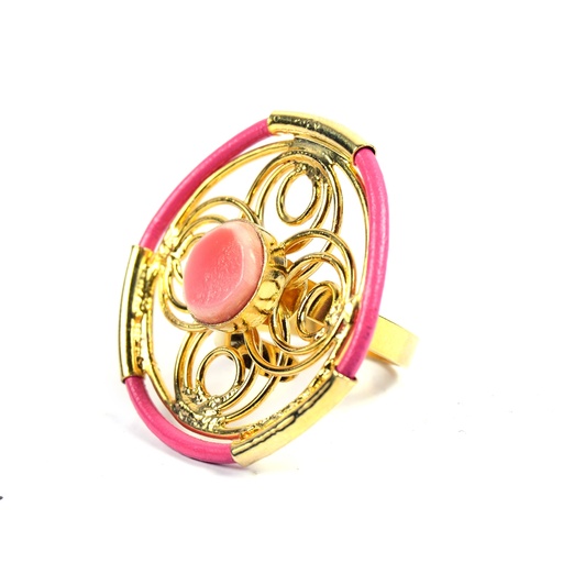 [32812] AUTO PIEL DORATO PINK SEA SHELL RING