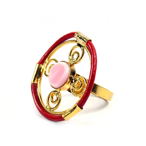 [32815] AUTO PIEL DORATO PINK SEA SHELL RING