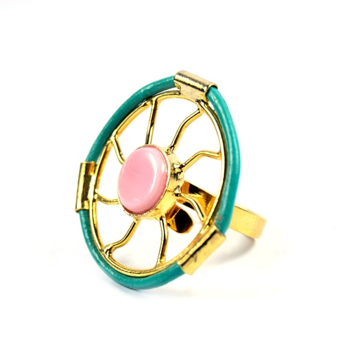 [32827] AUTO PIEL DORATO PINK SEA SHELL RING