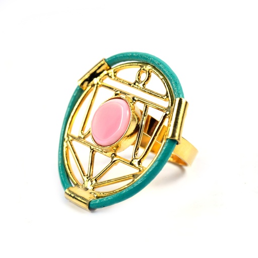 [32821] AUTO PIEL DORATO PINK SEA SHELL RING