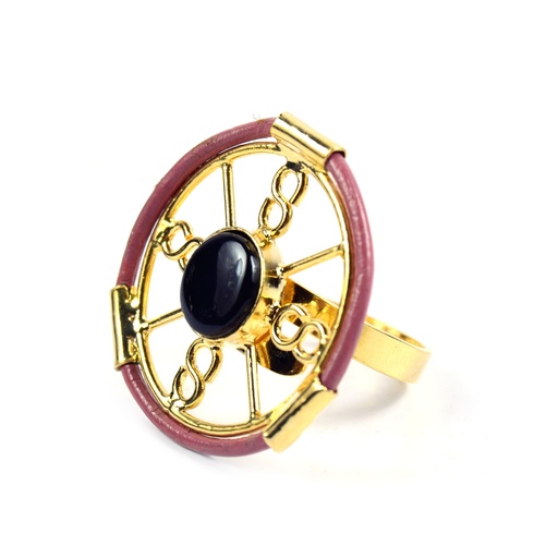[32823] AUTO PIEL DORATO COW HORN RING