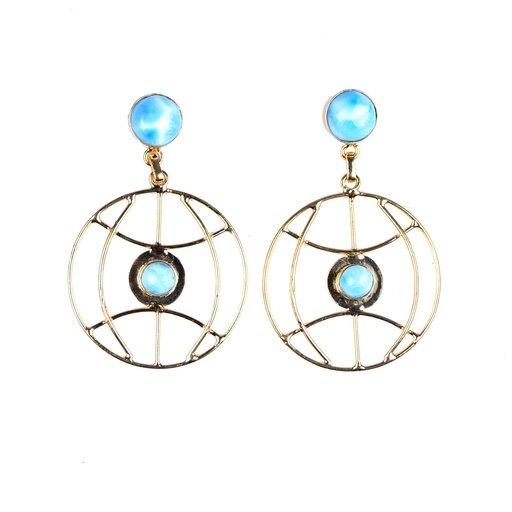 [32836] AUTO DORATO LARIMAR EARRINGS